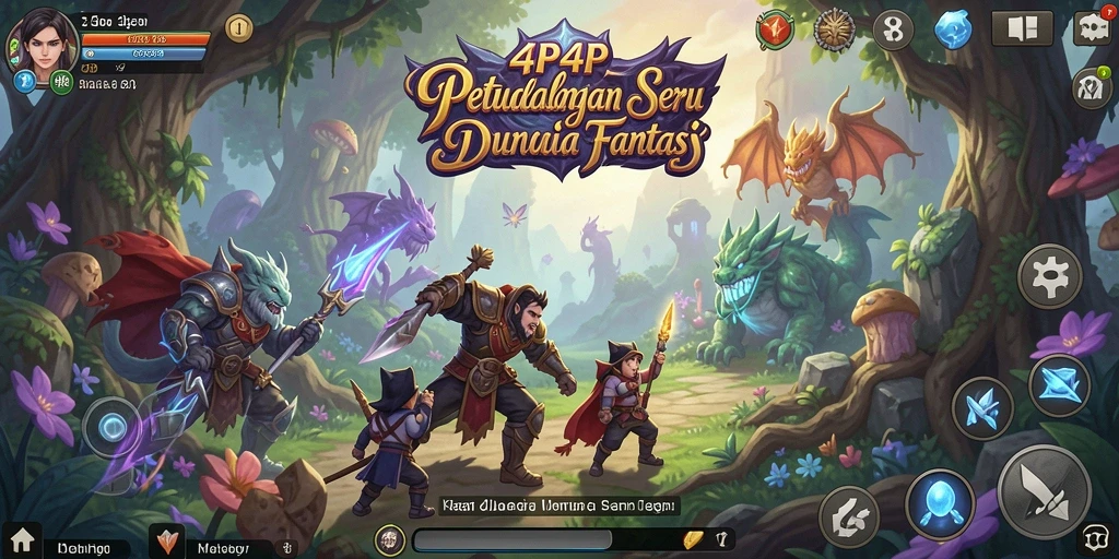 Gameplay menarik dalam dunia petualangan 4P4P yang menantang.