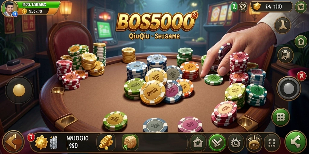 Tampilan gameplay menarik dari BOS5000 dalam permainan QiuQiu.