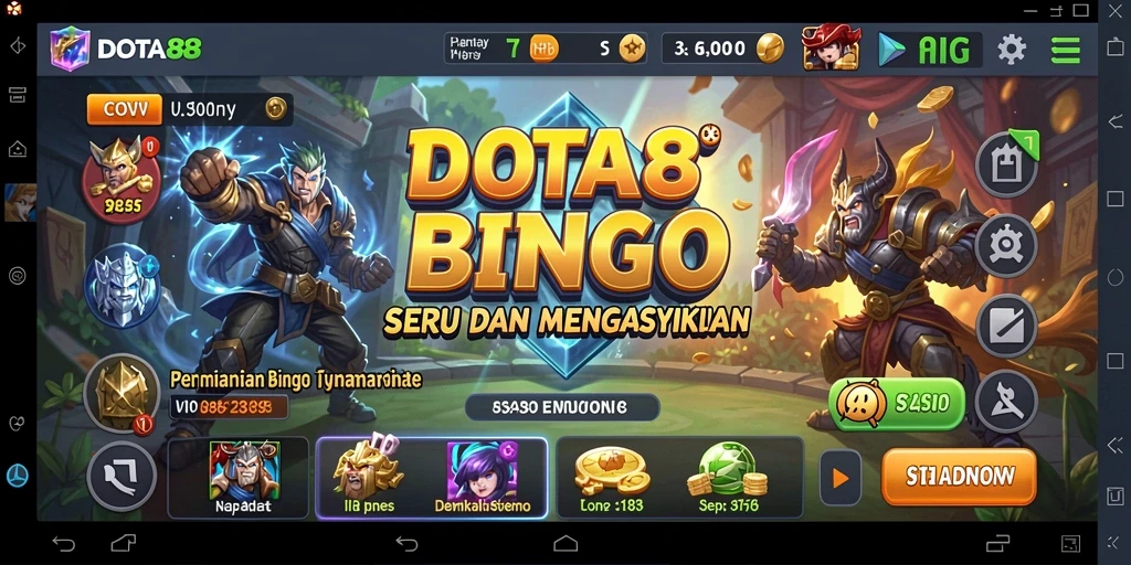 Tampilan permainan Bingo yang menarik dan penuh warna di DOTA88.