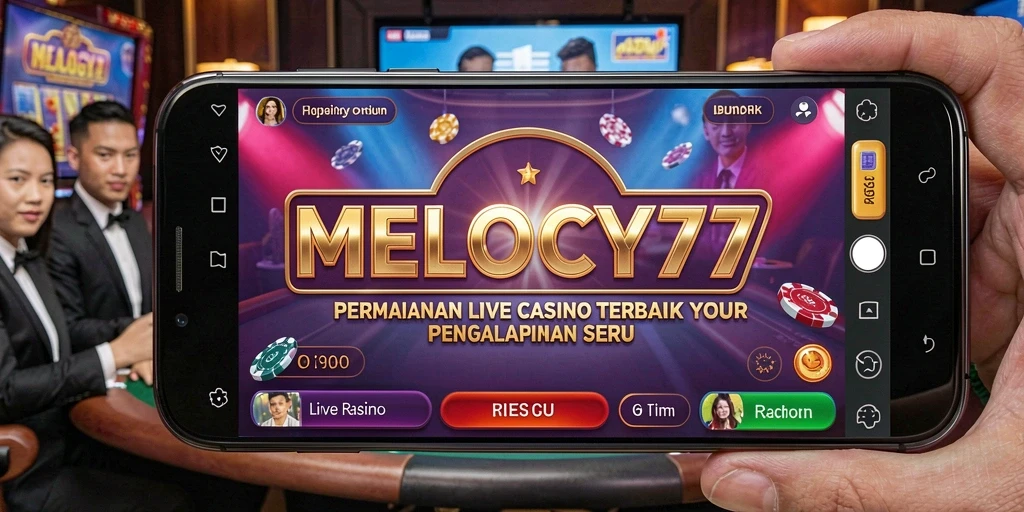 Tampilan gameplay Live Casino yang mendebarkan di MELODY77.