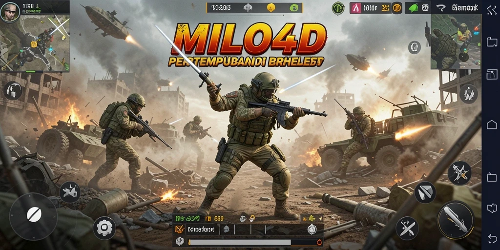 Gameplay seru dalam MILO4D dengan pertempuran intens Battle Royale.