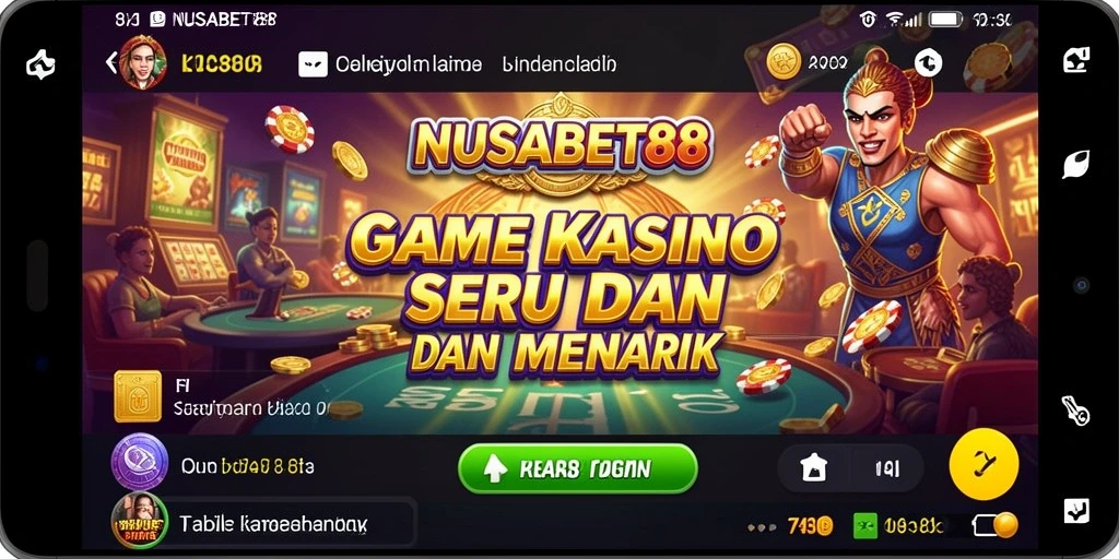 Tampilan menarik permainan Kasino di NUSABET88.
