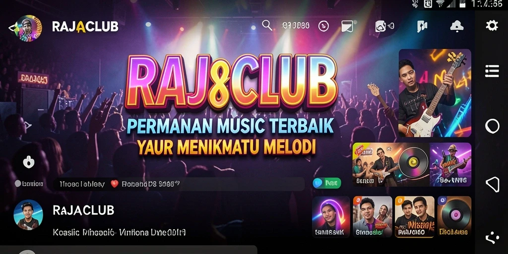 Tampilan gameplay RAJACLUB yang menarik saat bermain musik.