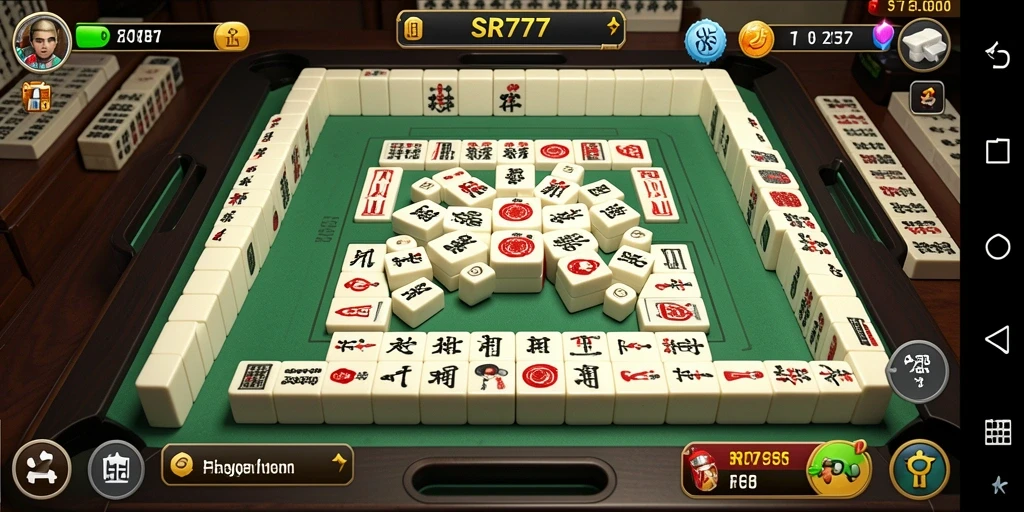 Screenshot gameplay SR777 menampilkan keseruan bermain Mahjong.