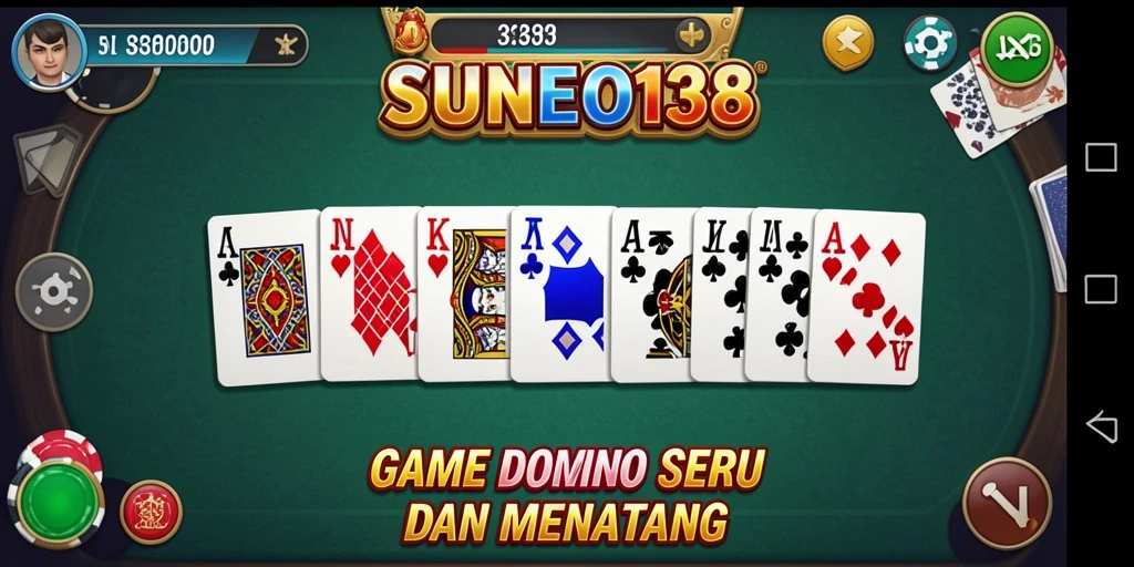Tampilan permainan Domino yang seru dan interaktif di SUNEO138.