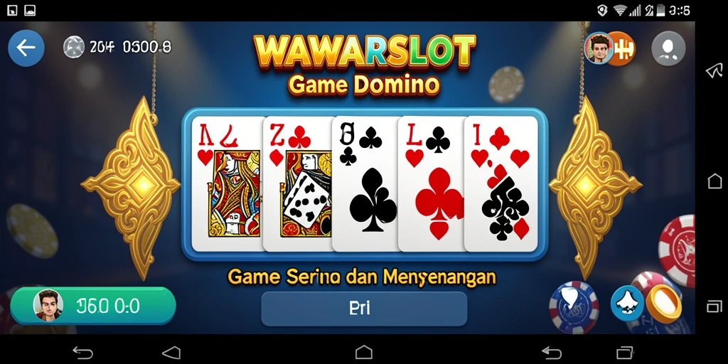 Tampilan gameplay WAWARSLOT dengan suasana permainan domino yang menegangkan.